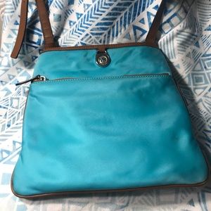 Michael Kors Turquoise Nylon Crossbody